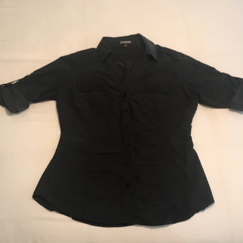 Black button down